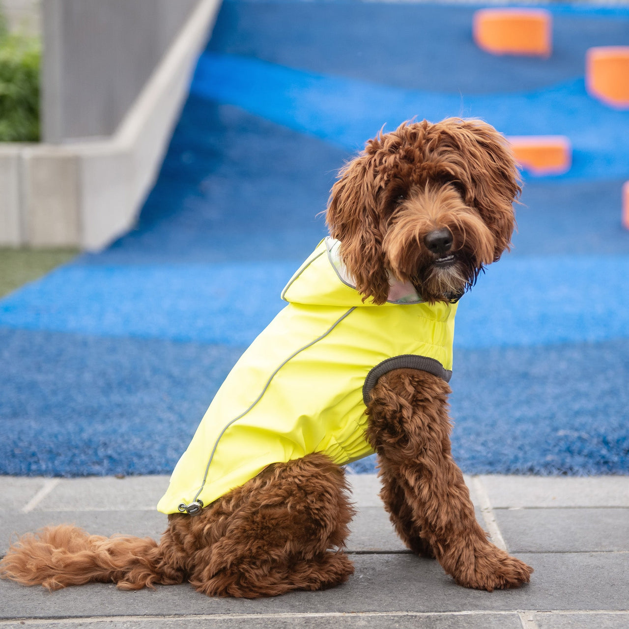 Reversible Raincoat - Neon Yellow With Tie Dye - 9 SIZES -