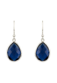 Thumbnail for LATELITA - Petite Drop Earrings Sapphire Hydro Silver -