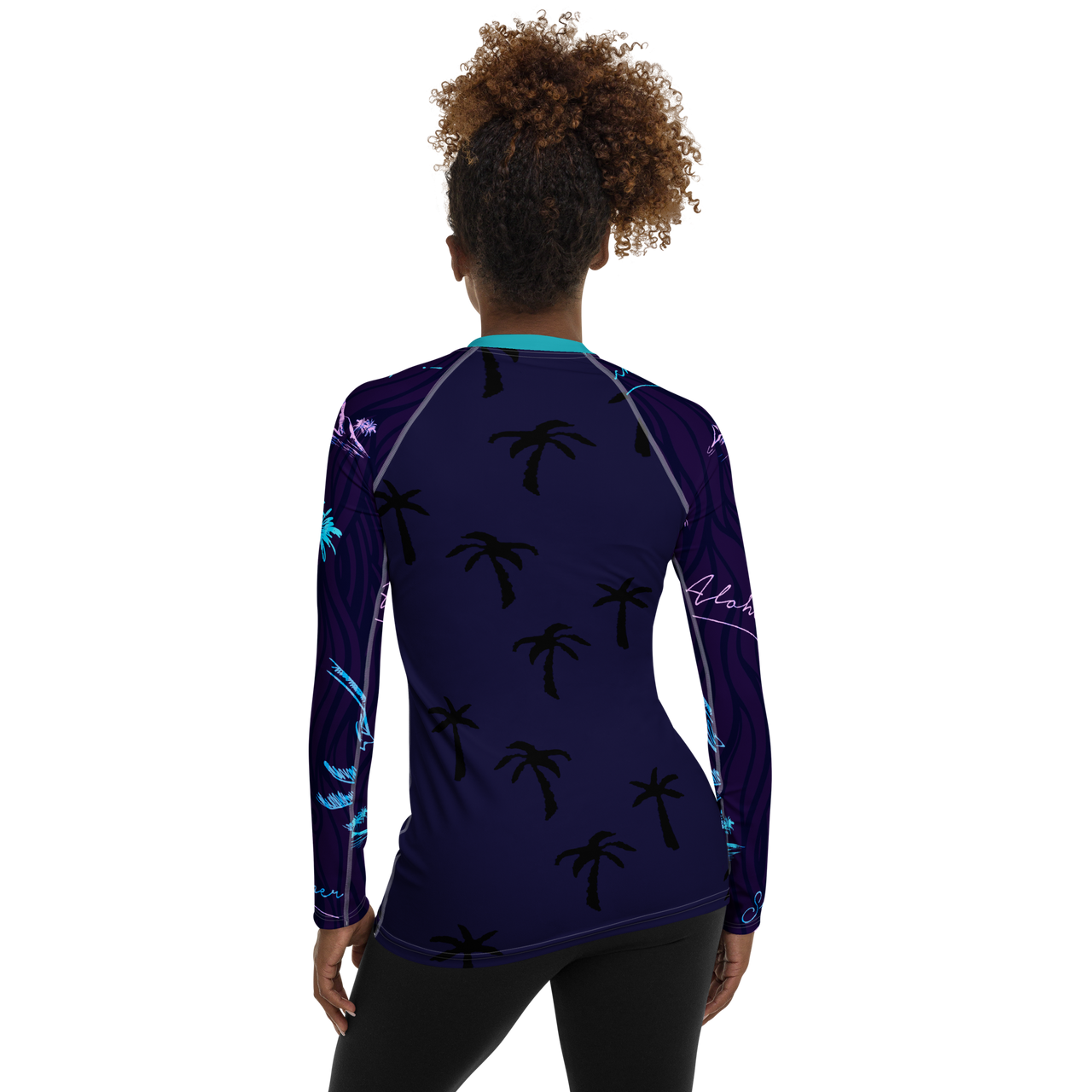 FYC - Women's Hawaiian Adventure Sea Skinz Performance Rash Guard UPF 40+ - 1 COLOR -