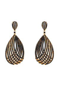 Thumbnail for LATELITA - Vortex Teardrop Earring Black Cz -