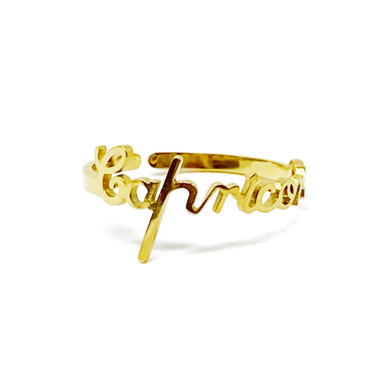 Ellison & Young - Scripted Zodiac Ring - 18K Gold plated - ALL 12 SIGNS / FIND YOURS! -