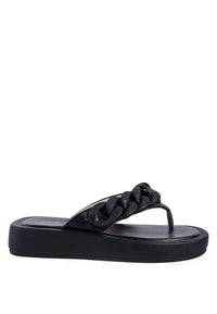 Thumbnail for London Rag - Xing Metal Chain Thong Sandals - 2 COLORS -