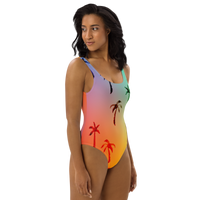 Thumbnail for FYC - Find Your Coast Swimwear One-Piece Rainbow Palm Swimsuit - 1 COLOR -