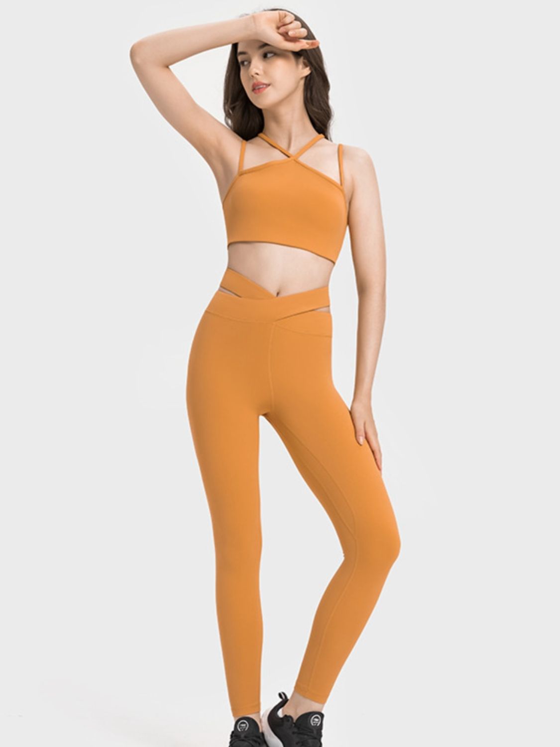 Double-Strap Cropped Sports Cami - T - 3 COLORS -