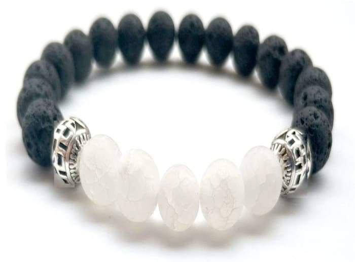 White Lava Stone Essential Oil Bracelet -