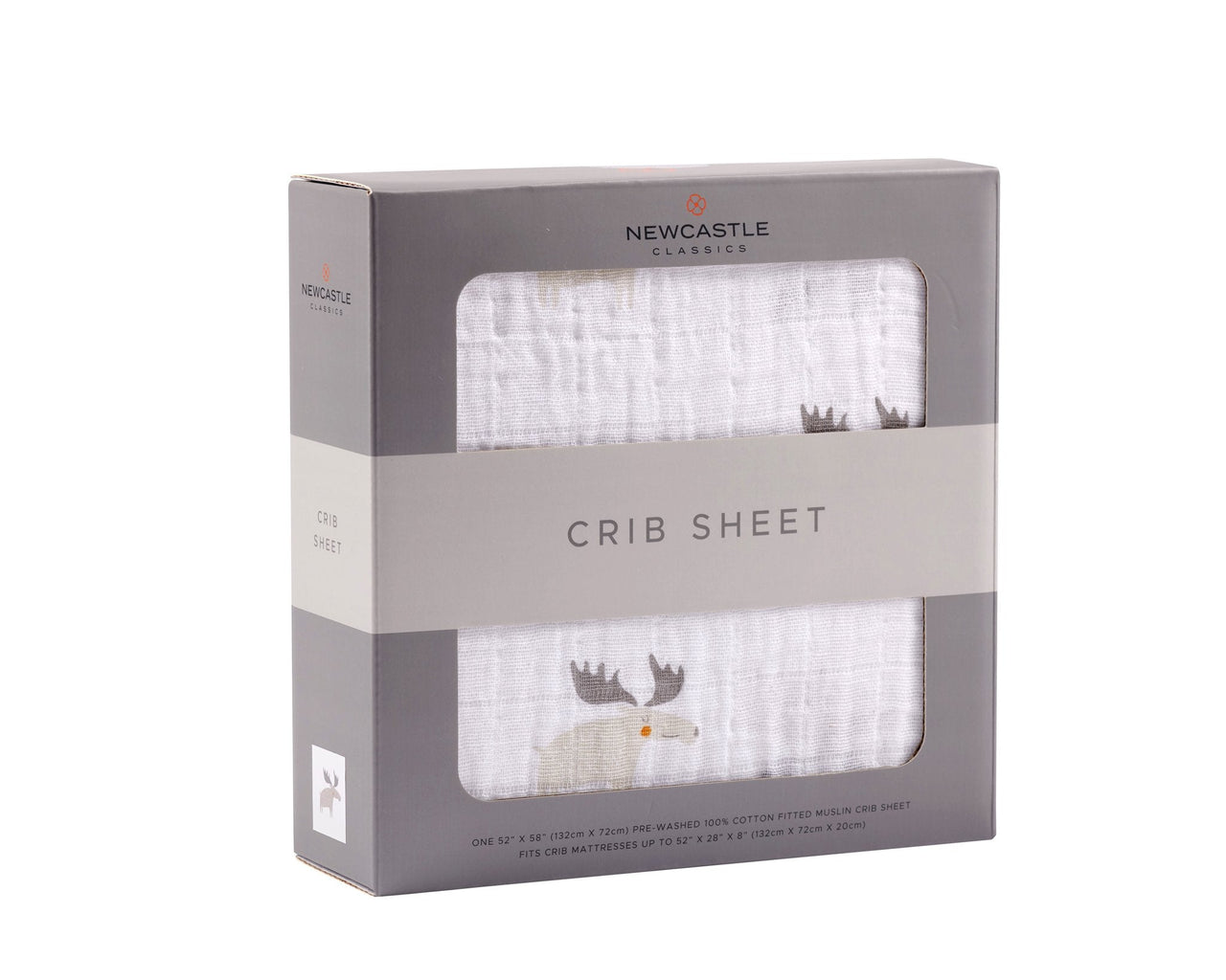 Newcastle - Mister Moose Cotton Muslin Crib Sheet -