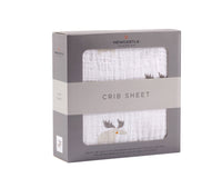 Thumbnail for Newcastle - Mister Moose Cotton Muslin Crib Sheet -