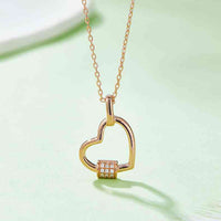 Thumbnail for Moissanite 925 Sterling Silver Heart Shape Necklace