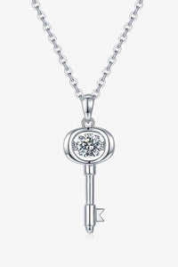 Thumbnail for Adored Moissanite Key Pendant Necklace