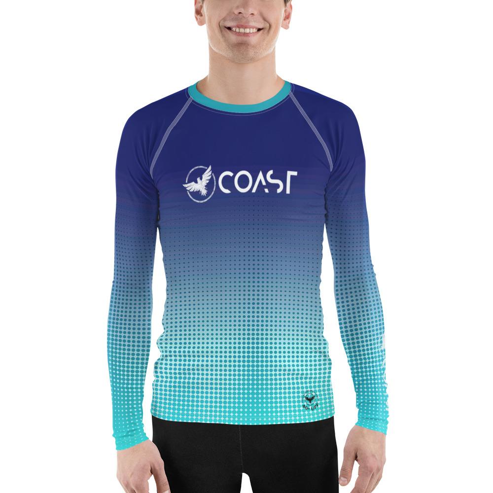 FYC - Men's Faded Hyper Drive Sleeve Performance Rash Guard UPF 40+ - 1 COLOR -