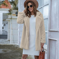 Thumbnail for Collared Neck Long Sleeve Winter Coat - T - 3 COLORS -