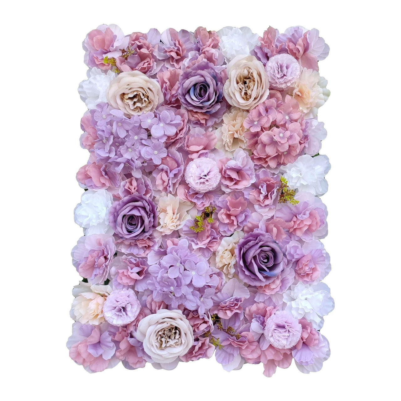 Artificial Flower Wall Backdrop Panel 40cm X 60cm Mixed Pink & White Flowers -