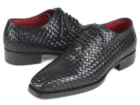 Thumbnail for Paul Parkman - Men's Black Woven Leather Oxfords -