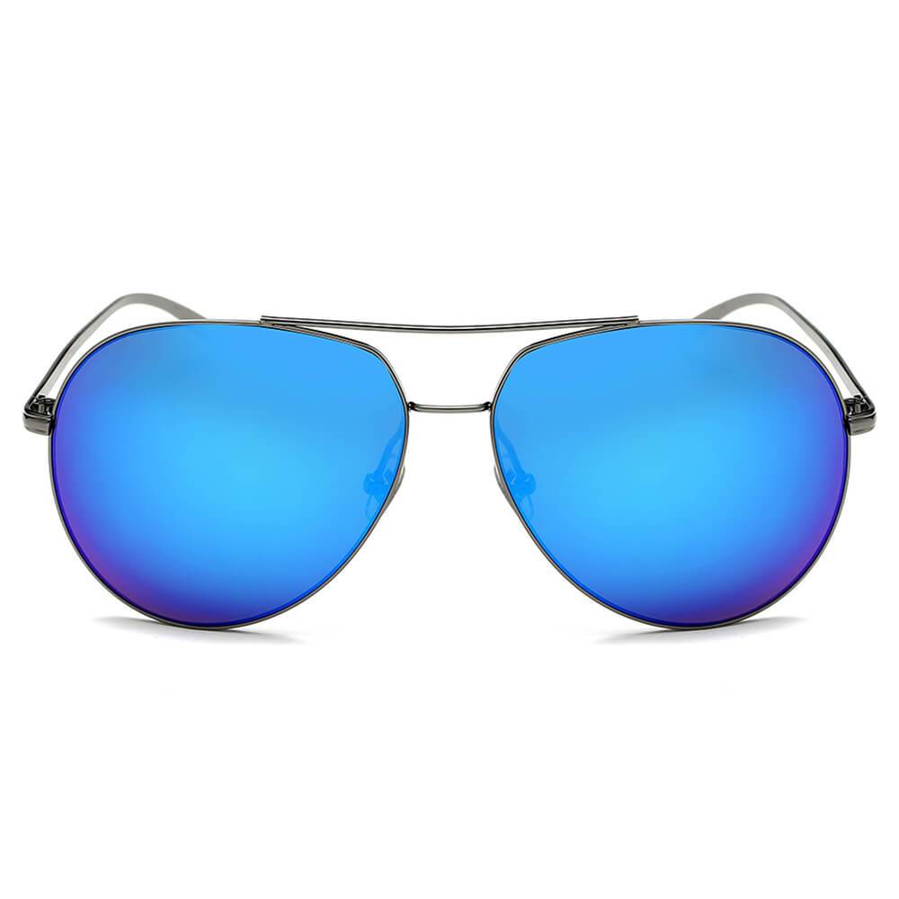 Estero | CD01 - Oversize Mirrored Lens Aviator Sunglasses - 5 COLORS -