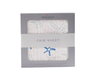 Thumbnail for Starfish Cotton Muslin Crib Sheet -