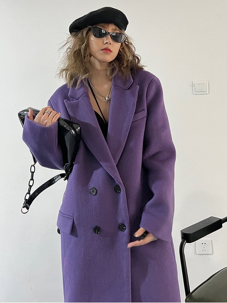 Marigold Shadows - Pera Purple Long Coat - [3-13 DAY DELIVERY] - 1 COLOR -