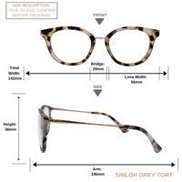 Thumbnail for Shiloh | Grey Tortoise | Blue Light Blocking Glasses - 1 COLOR -