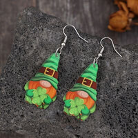 Thumbnail for Wooden Alloy Gnome Dangle Earrings - T - 1 COLOR -