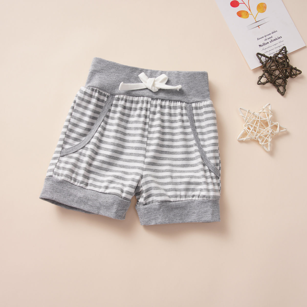 Decorative Button Tank and Striped Shorts Set - 2 PCS. - T - 1 COLOR -