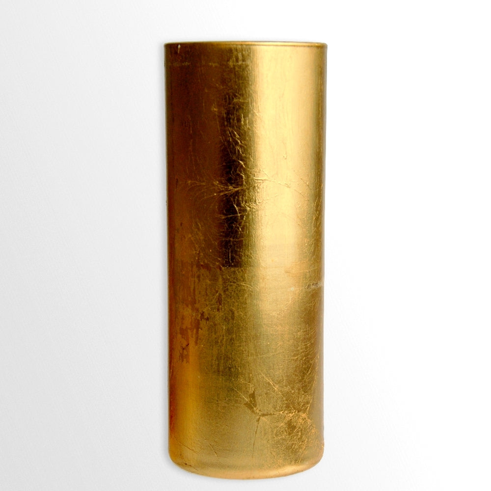 GILT - 9" Gold Cylinder Vase -