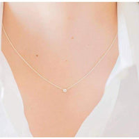 Thumbnail for Solitaire Single CZ Diamond Necklace -