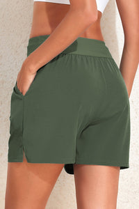 Thumbnail for Drawstring Swim Shorts with Pockets - T - 3 COLORS -