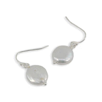 Thumbnail for Christy Jean - Freshwater Coin Pearl Sterling Silver Earrings - 2 COLORS -