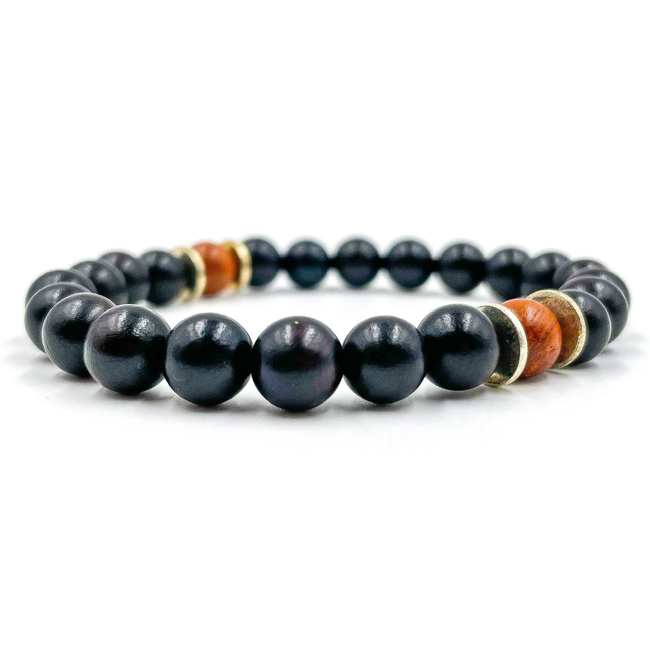 Westland - Ebony Blackwood & Red Rosewood Mala Beaded Bracelet -