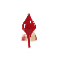 Thumbnail for Patent Leather 8cm Pin Heel Round Toe Pumps-Red