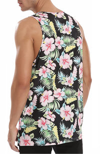 Thumbnail for Men's Casual Summer Beach Print Sleeveless Tank Top - K - 2 PRINTS -