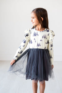 Thumbnail for Eclipse Kids - Long Sleeve Tulle Dress - Sasquatch - SIZES 2T THRU 11/12 -