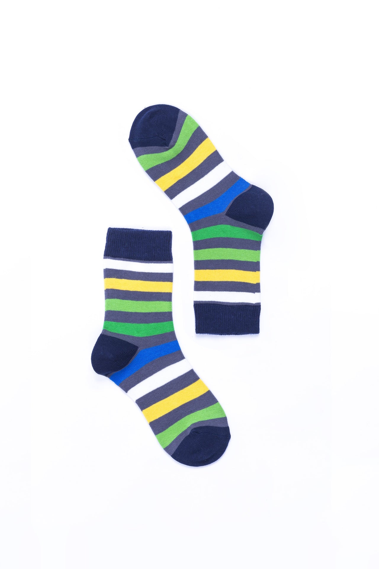 Women's Grey Emerald Stripe Socks - 1 COLOR -