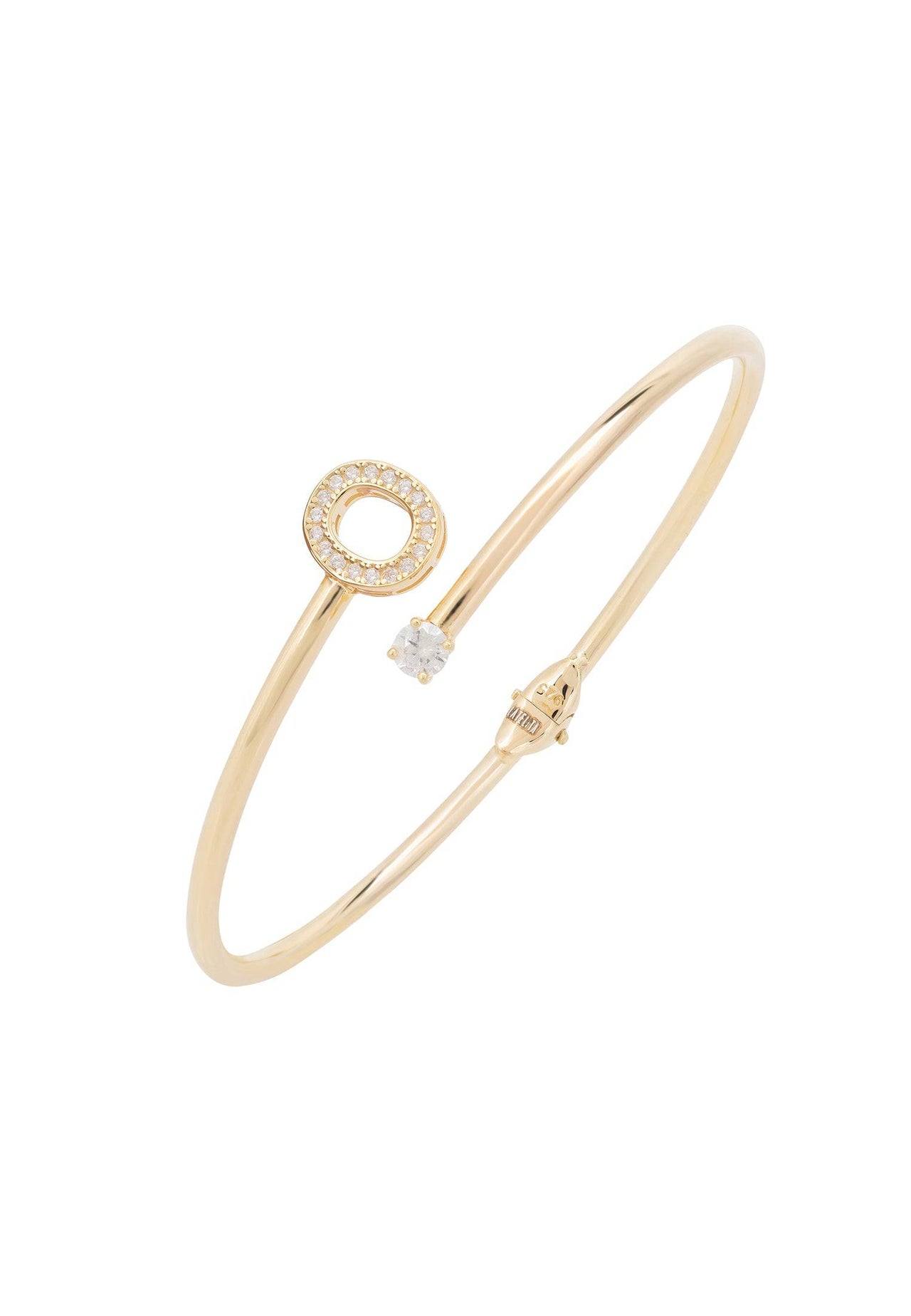 Initial Bangle Gold O -