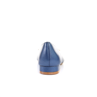 Thumbnail for Tassel Leather Square Toe Ballerina (Blue)