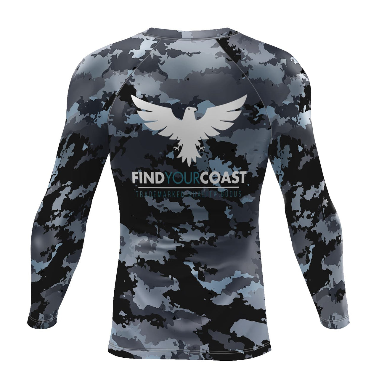 FYC - Men's Coast Camo Performance Rash Guard UPF 40 - 1 COLOR -