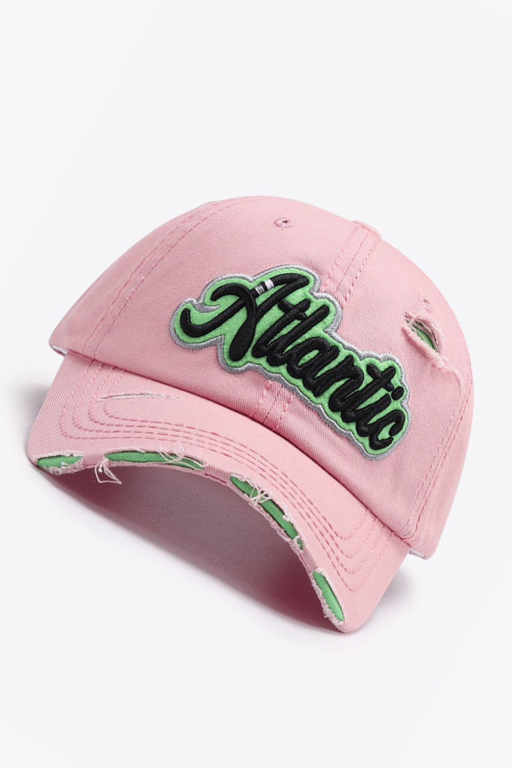 ATLANTIC Graphic Distressed Baseball Cap - T - 7 COLORS -