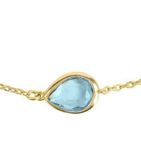 Thumbnail for LATELITA - Pisa Mini Teardrop Bracelet Gold Blue Topaz -