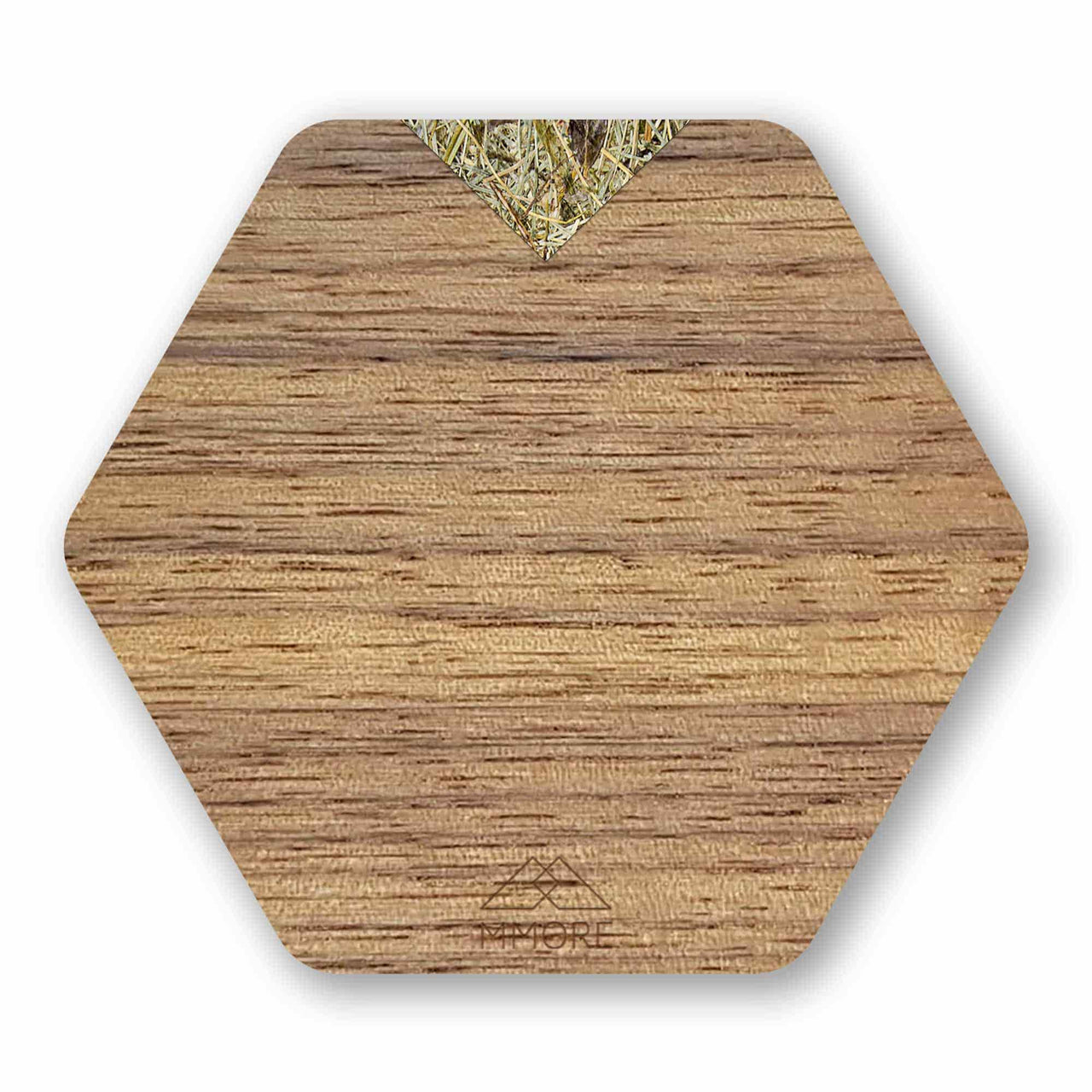 MMORE - Wooden Coasters - American Walnut / Set of 4 Coasters - 10 THUMB HANDLE COLORS -