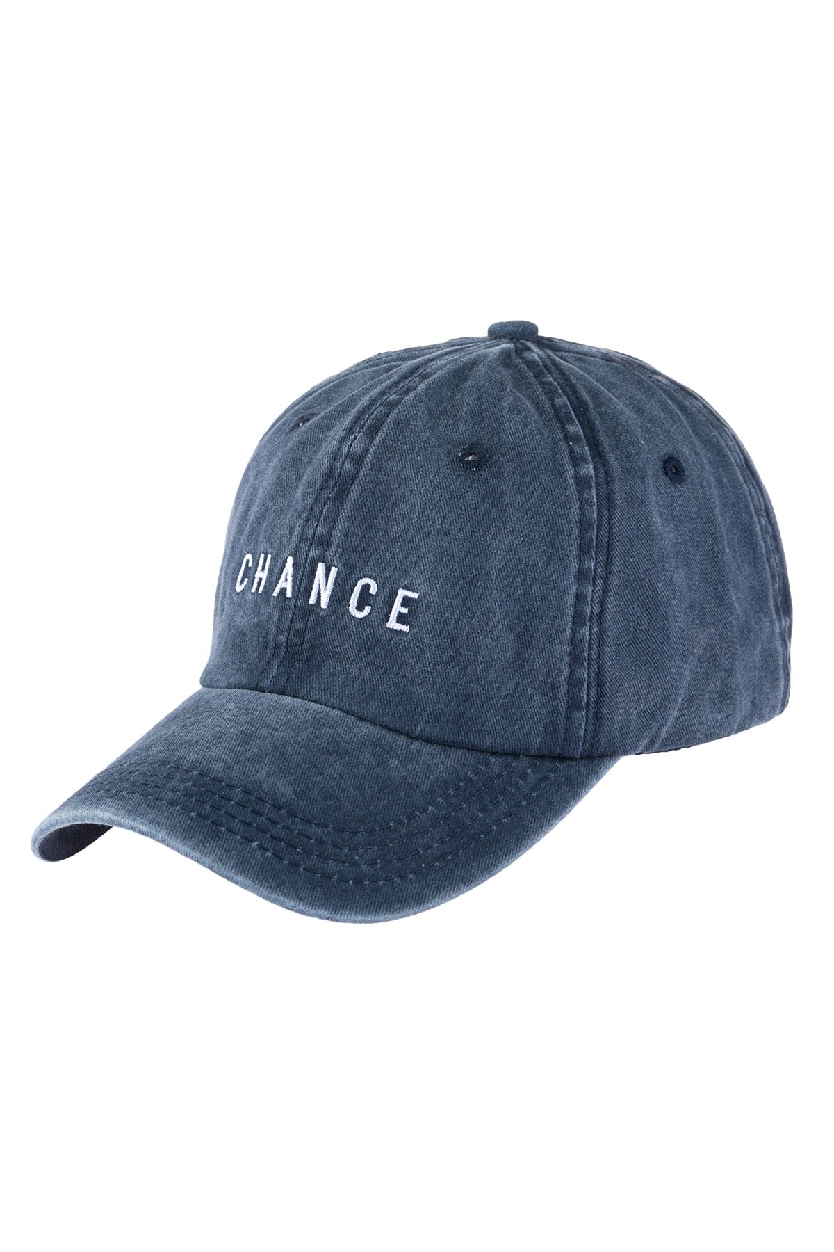 Riah Fashion - "Chance" Embroidered Acid Washed Cap- 5 COLORS