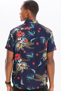 Thumbnail for WEIV - Digital Print Hawaiian Short Sleeve Shirt -