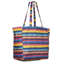 Thumbnail for Cabin Measures - Zigzag Keep-'Em-Separated Cotton Canvas Tote Bag -