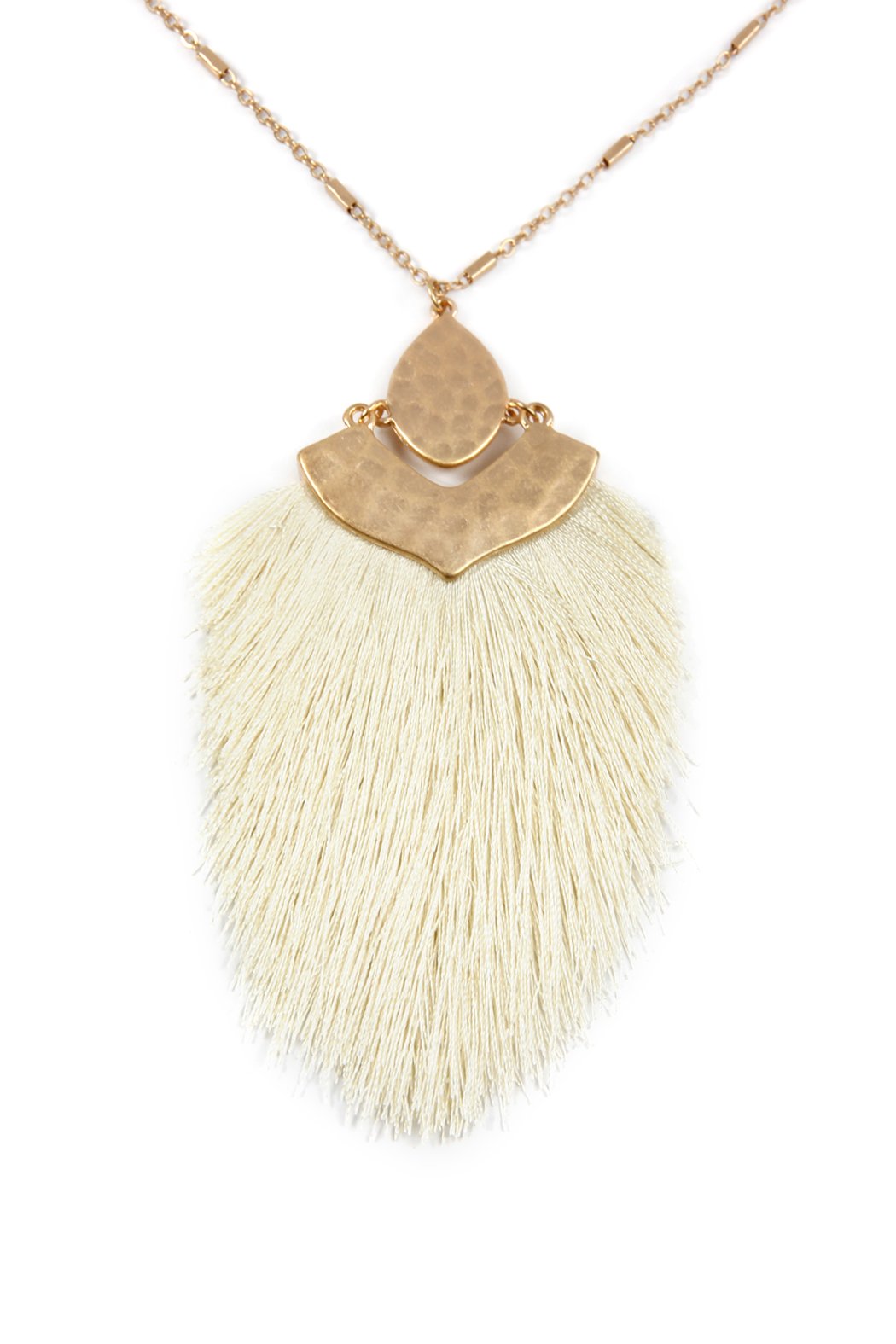 Arrow Shaped Tassel Pendant Linked Necklace - 10 COLORS -