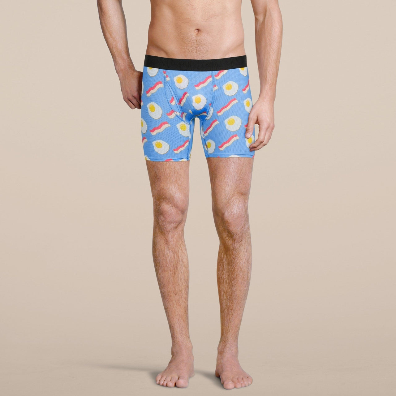 Men's Bacon and Eggs Boxer Brief Underwear -