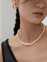 Thumbnail for Classic Freshwater Nugget Pearl Necklace