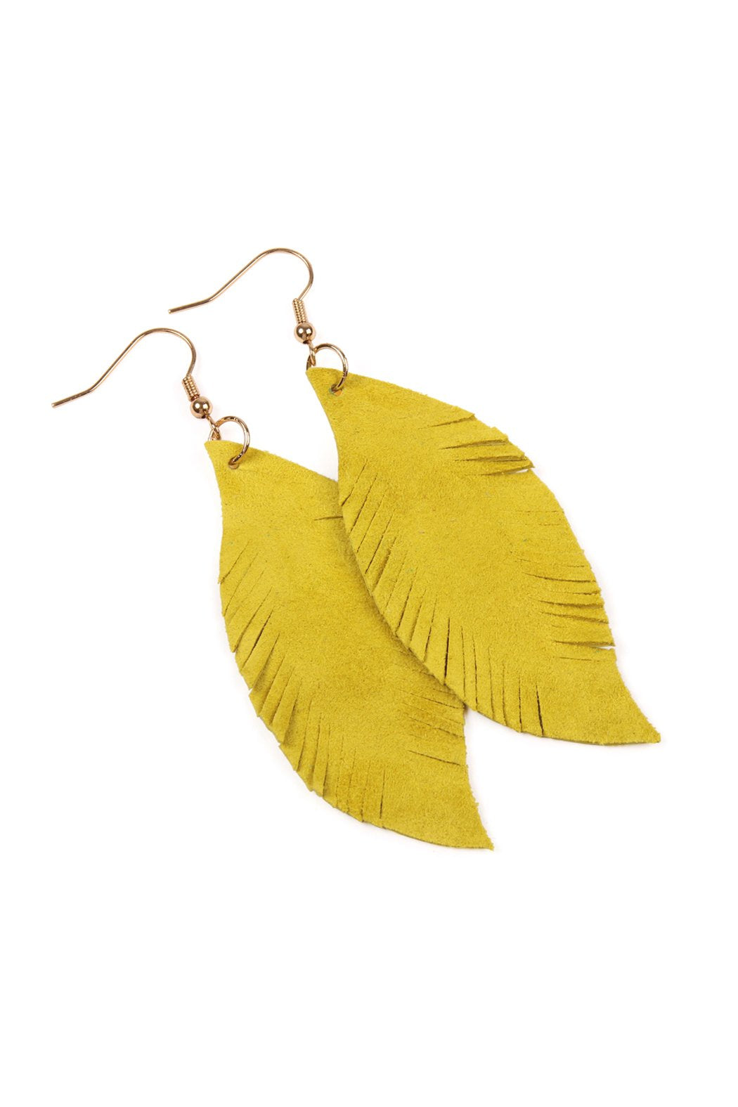 Fringe Suede Leather Earrings - 13 COLORS -