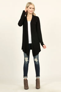 Thumbnail for Riah Fashion -  - Drapey Open Front Cardigan - 15 COLORS -