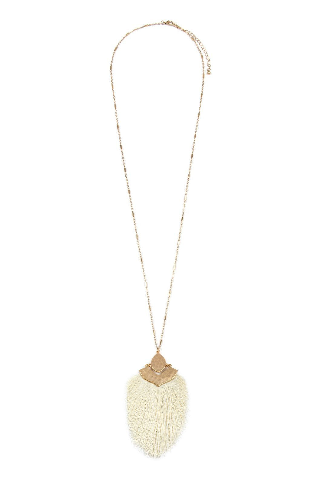 Arrow Shaped Tassel Pendant Linked Necklace - 10 COLORS -