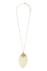 Thumbnail for Arrow Shaped Tassel Pendant Linked Necklace - 10 COLORS -