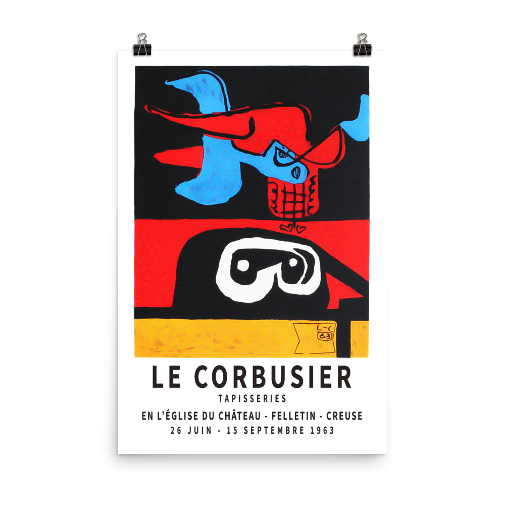 Le Corbusier 1963 Exhibition Artwork Poster - USA printed - 3 SIZES