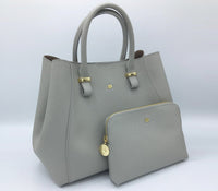 Thumbnail for GUNAS NEW YORK - Jane - Grey Vegan Leather Satchel with dust bag - 1 COLOR -